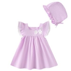 Lavender Ruffle Dress Set for Toddlers